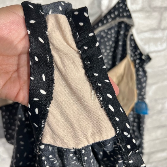 Vintage Modest Swimsuit Women's XL (16/18) Full Cheek Coverage Black and White - Picture 4 of 11